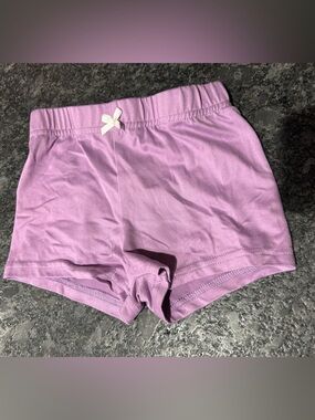 SHEIN Lavender Cotton Girls' Shorts with Bow